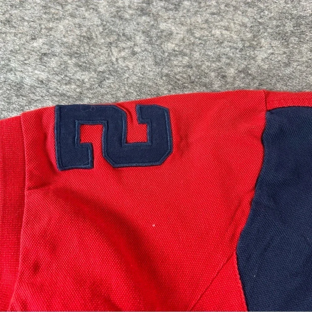Polo by Ralph Lauren Polo Shirt Mens Large Red 3 Big Ponies Y2K Embroidered